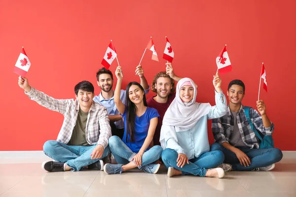 depositphotos_274728238 stock photo group of students with canadian